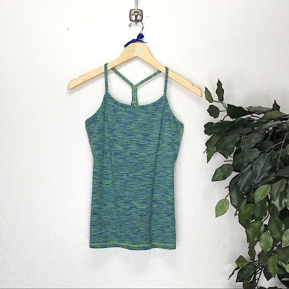 Lululemon Green And Blue Workout Tank Top